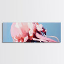 Pink Jellyfish, Ocean Life Art, Coastal Wall Decor, Underwater Aesthetic, Dreamy Sea Creatures, Modern Beach Home, Framed Canvas Print