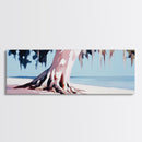 Seaside Tree, Coastal Wall Art, Bedroom Decor, Framed Canvas Print, Serene Landscape, Beach House Aesthetic, Minimalist Nature Painting