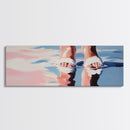 Ocean Steps, Abstract Beach Art, Minimalist Seaside, Framed Canvas Print, Water Reflection Wall Art, Coastal Living Decor, Boho Beach