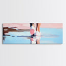 Water Walk, Reflection Art, Modern Coastal, Canvas Print, Beach Aesthetic Wall Art, Minimalist Water Painting, Soft Pastel Seaside Art