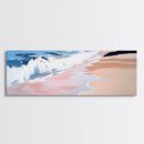 Tropical Shore, Waves Crashing, Serene Ocean, Coastal Canvas Print, Living Room Wall Art, Nautical Decor, Minimalist Beach Art