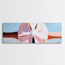 Sand Dollar Art, Coastal Wall Decor, Beach House Art, Nautical Print, Minimalist Ocean Painting, Pastel Seascape, Framed Canvas Print