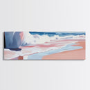 Ocean Waves, Surf Art, Coastal Horizon, Serene Beach Scene, Nautical Theme, Framed Canvas Print, Living Room Wall Art, Beach Decor