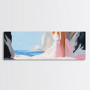 Ocean Cave, Dreamy Seascape, Coastal Beauty, Framed Canvas Print, Living Room Art, Boho Beach Decor, Minimalist Modern Landscape