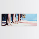 Tranquil Forest, Coastal Landscape, Minimalist Wall Art, Framed Canvas Print, Nature Decor, Beach House Wall Art, Boho Aesthetic