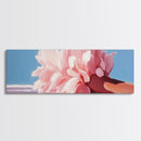 Reflection Peony, Feminine Wall Art, Elegant Floral Decor, Framed Canvas Print, Soft Aesthetic, Bedroom Wall Art, Pastel Beauty