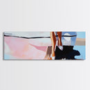 Sailboat Reflection, Nautical Art, Marina Landscape, Framed Canvas Print, Minimalist Coastal Decor, Ocean Painting, Living Room Wall Ar