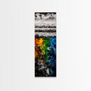 Abstract Mountain, Scenic Landscape, Autumn Colors Art, Canvas Print, Bold Nature Painting, Modern Wall Art, Office Decor