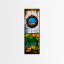Nautical Window, Rustic Wood, Coastal Home, Canvas Print, Ocean View, Maritime Wall Art, Beach House Decor, Living Room Wall Art