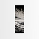 Monochrome Beach, Minimalist Seascape, Black And White Photography, Coastal Wall Art, Tranquil Shoreline, Modern Decor, Canvas Print