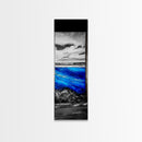 Ocean View, Blue Wave Art, Coastal Decor, Nautical Wall Art, Modern Abstract, Beach House Decor, Framed Canvas Print