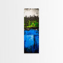 Forest Reflection, Abstract Lake Scene, Blue Green Water Art, Serene Nature Aesthetic, Unique Home Accent, Canvas Print