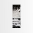 Monochrome Seascape, Minimalist Ocean Art, Black White Canvas Print, Coastal Home Decor, Large Wall Art, Beach Painting, Modern Artwork