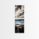 Tranquil Ocean View, Coastal Landscape Art, Blue Waters, Minimalist Beach Scene, Canvas Print, Living Room Decor, Serene Nature Art