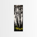Black and White Tree Art, Forest Wall Decor, Nature Artwork, Minimalist Landscape, Rustic Home Decor, Office Art, Framed Canvas Print