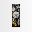 Abstract Mushroom, Black White Art, Modern Wall Decor, Framed Canvas Print, Living Room Art, Minimalist Painting, Unique Gift