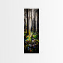 Pathway, Trees, Woodland, Canvas Print, Nature Lover Art, Whimsical Forest Scene, Sunlit Woods, Bohemian Wall Decor, Autumn Inspired Art