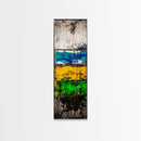 Colorful Abstract, Bold Textures, Vibrant Expression, Framed Canvas Print, Contemporary Wall Art, Living Room or Office Artwork