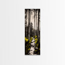 Forest Pathway, Black and White Nature Art, Autumn Trees Painting, Woodland Scene, Rustic Landscape, Living Room Wall Art, Canvas Print