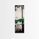 Abstract Lines, Modern Minimalist, Monochrome Art, Canvas Print, Geometric Wall Art, Black White Green, Contemporary Home Decor