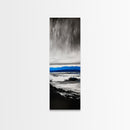 Stormy Waves, Dramatic Seascape, Black and White Art, Framed Canvas Print, Coastal Wall Art, Nautical Home Decor, Minimalist Seascape