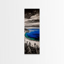 Lake View, Mountain Reflection, Black and White Art, Framed Canvas Print, Cabin Decor, Nature Inspired, Peaceful Wall Art