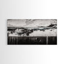 Black and White, Ocean, Waves, Minimalist, Canvas Print, Coastal Art, Nautical Decor, Bedroom Wall Art, Modern Home Decor, Fine Art Print