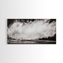 Abstract Waterfall Art, Black and White Canvas Print, Modern Wall Decor, Nature Inspired Artwork, Living Room Art, Minimalist Painting