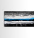 Ocean Wave, Moody Seascape, Coastal Art, Framed Canvas Print, Minimalist Wall Decor, Beach House Art, Modern Home Decor
