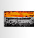 Metal Latch, Rustic, Bold, Abstract, Framed Canvas Print, Industrial Wall Art, Farmhouse Decor, Textured Painting, Unique Wall Accent