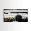 Ocean Waves, Coastal Scene, Beach House Art, Seaside Decor, Black and White Seascape, Framed Canvas Print, Minimalist Art, Nature Painting