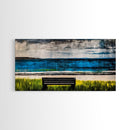 Beach View, Ocean Wall Art, Coastal Home Decor, Blue Canvas Print, Nature Artwork, Living Room Art, Nautical Art, Summer Wall Decor