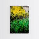 Wildflowers, Green and Yellow, Nature Wall Art, Canvas Print, Boho Art, Botanical Decor, Living Room Art, Earthy Tones, Floral Aesthetic