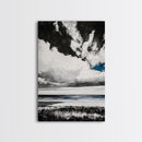 Ocean Serenity, Coastal Wall Art, Minimalist Seascape, Beach House Decor, Monochrome Landscape, Tranquil View, Canvas Print
