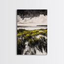 Dune Grass, Coastal Landscape Wall Art, Beach House Decor, Serene Nature Print, Rustic Seaside Art, Framed Canvas Print