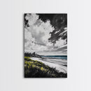 Castle View, Dramatic Seascape Art, Coastal Landscape Print, Nautical Decor, Ocean Lover Gift, Framed Canvas Print, Travel Aesthetic