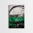 Abstract Horizon, Green and Black Art, Minimalist Canvas Print, Modern Office Decor, Bold Artwork, Statement Piece, Contemporary Home