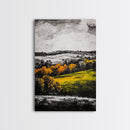 Rolling Hills, Fall Landscape, Scenic Wall Art, Canvas Print, Autumn Colors, Farmhouse Style, Rustic Decor, Warm Tones, Nature Inspired