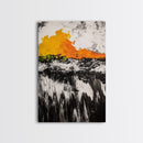 Abstract Fire, Bold Brushstrokes, Framed Canvas Print, Modern Expressionist Art, Living Room Accent, Dramatic Wall Decor, Fall Art