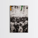 Black and White, Modern Abstract Art, Minimalist Canvas Print, Large Wall Art, Neutral Home Decor, Contemporary Office Artwork