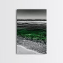 Ocean Waves, Coastal Wall Art, Beach House Decor, Canvas Print, Nautical Artwork, Minimalist Seascape, Blue and Green Painting