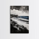 Ocean View, Coastal Landscape, Blue Wave, Framed Canvas Print, Beach House Decor, Modern Wall Art, Minimalist Seascape, Large Wall Art