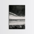 Dark Sky, Ocean Storm, Dramatic Seascape, Canvas Print, Moody Wall Art, Modern Coastal Decor, Nautical Painting, Living Room Art