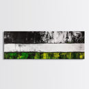 Green Field, Monochrome Forest, Abstract Landscape, Modern Canvas Print, Framed Canvas Print, Minimalist Nature Art, Living Room Wall Decor