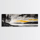 Sunset Landscape Art, Moody Sky Print, Nature Wall Decor, Mountain View Artwork, Rustic Home Decor, Warm Tones, Canvas Print