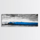 Blue Wave, Stormy Ocean, Abstract Seascape, Beach Home Decor, Canvas Print, Coastal Wall Art, Minimalist Style, Bedroom Artwork