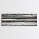 Ocean Bench, Beach Serenity, Black and White Seascape, Minimalist Art, Framed Canvas Print, Calm Coastal, Meditation Space