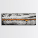 Golden Horizon, Dramatic Sky, Minimalist Landscape, Framed Canvas Print, Neutral Wall Art, Modern Office Decor, Large Wall Hanging