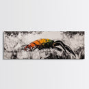 Crashing Waves, Lobster Art, Coastal Abstract, Canvas Print, Nautical Home Decor, Seafood Kitchen Art, Beach House Wall Art