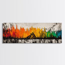 Campfire Nights, Fall Decor, Outdoor Adventure Art, Canvas Print, Rustic Home Wall Art, Cozy Fireplace Painting, Nature Lover Gift